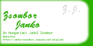 zsombor janko business card