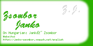 zsombor janko business card